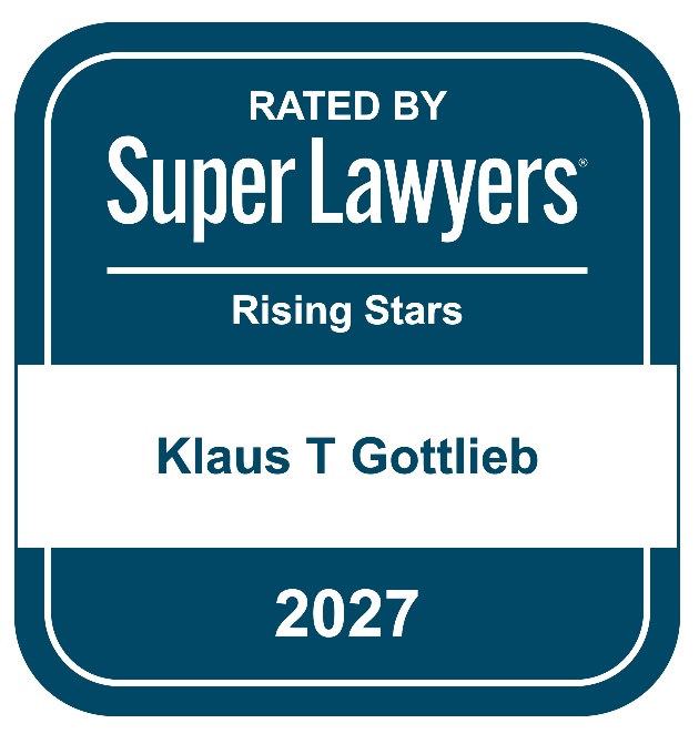 Super Lawyers Rising Stars, Klaus T Gottlieb
